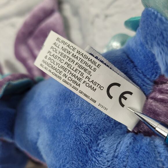 Aurora Legendary Friends 7" Blue Dragon Plush Stuffed Animal with Giggle Sounds - Picture 12 of 13